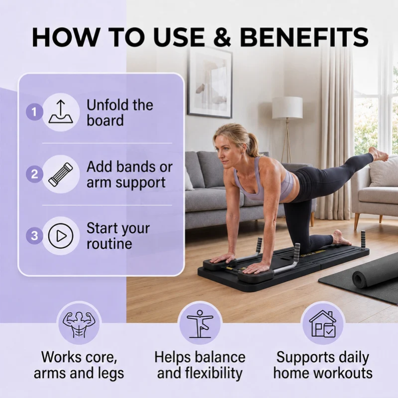 Pilava 4-in-1 Home Workout Board